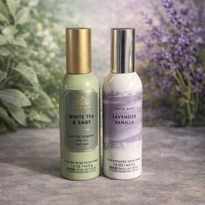 Bath & body Works white tea and sage and Lavender vanilla room sprays combo